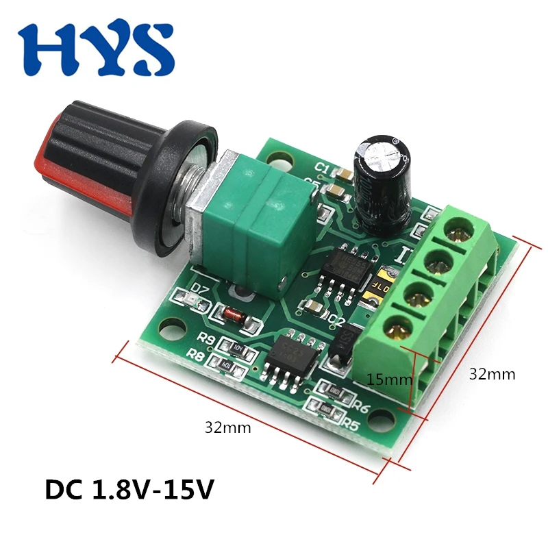 PWM Motor Speed Controller DC1.8V-12V 2A Electric DC 1.8V 3V 5V 6V Low Voltage Motori Regulator Switch Adjustable Drive Module