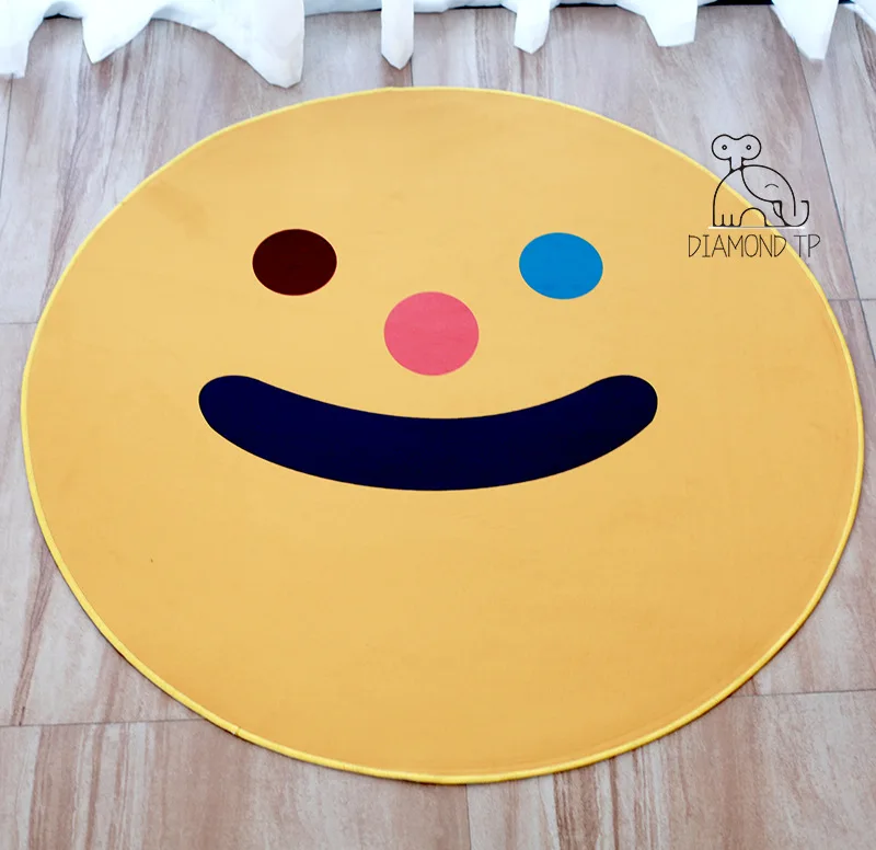 

Carpet Smile Pattern Soft Floor Mat Toddler Crawling Playmat Children Room Carpet Simple Style Rugs Baby Toy Photography Props