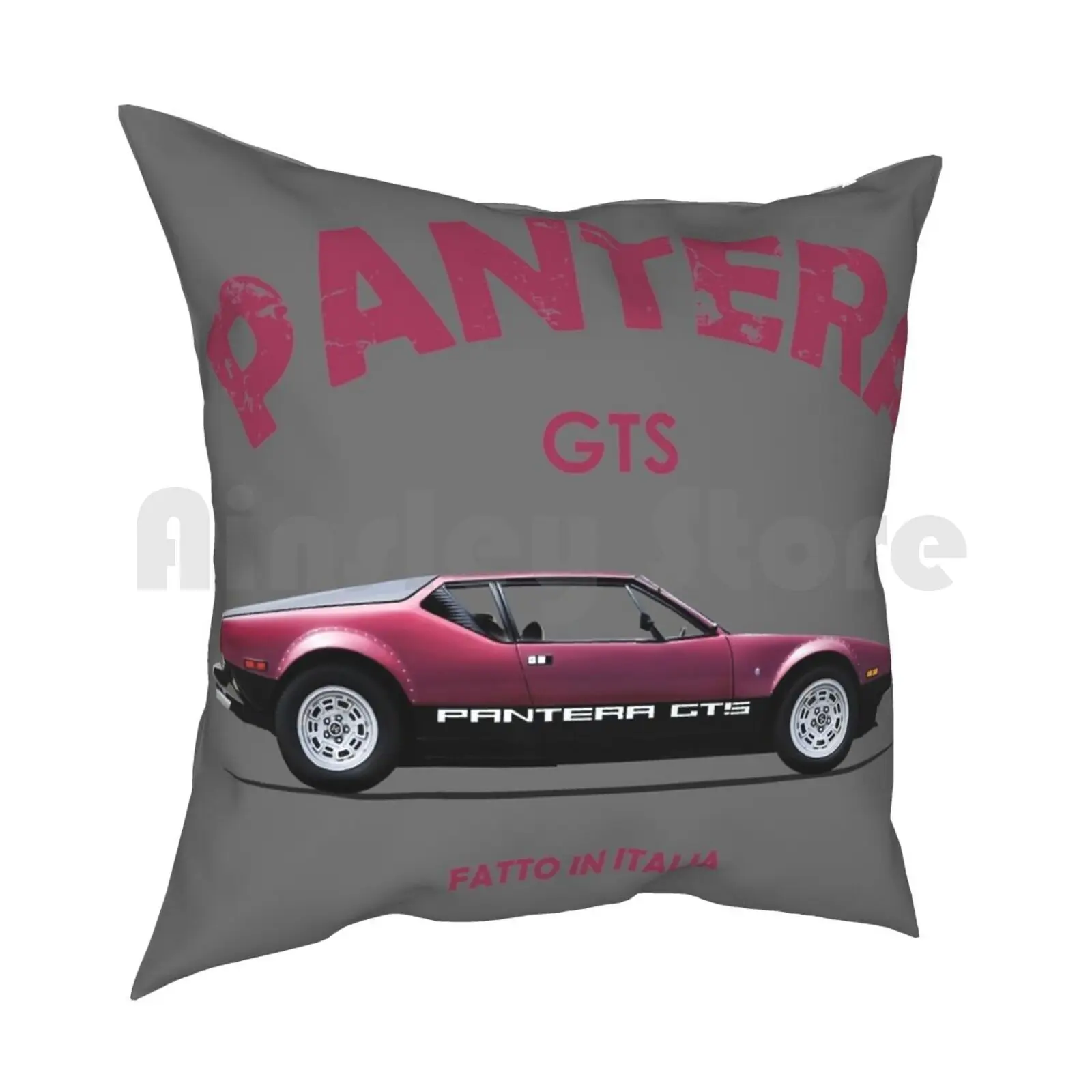 The 1974 Pantera Gts Pillow Case Printed Home Soft Throw Pillow Detomaso Pantera Detomaso 1974 Detomaso Pantera Gts Car