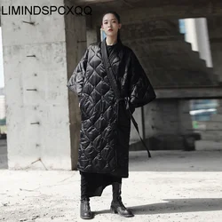 Parka Jacket Coat Long Autumn Winter Women Down Female Large Female Female 2024 Lady Outwear Quilted Kimono Cotton-padded