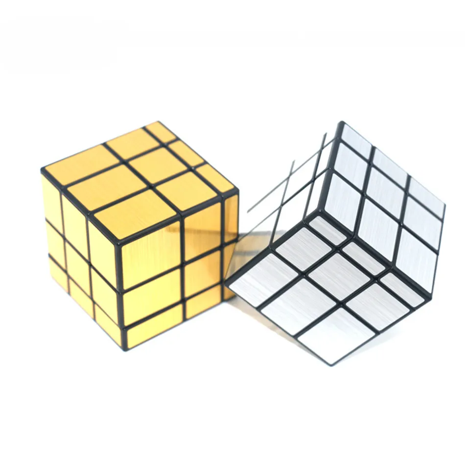 Cubo Mágico Espejo Dorado MEISHINE - Cubo De Velocidad De 6 Cm Sin Pegatinas Para Speedcubers