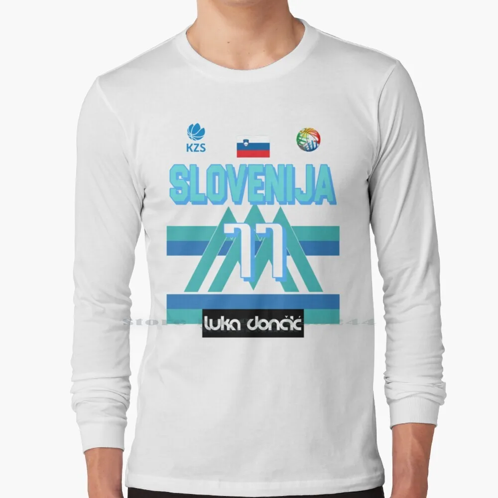 Camiseta de manga larga de Luka Doncic, camisa 100% de algodón con diseño de fanático de la venanija, Luka Doncic, baloncesto Luka 77, Slovenija, Eslovaquia