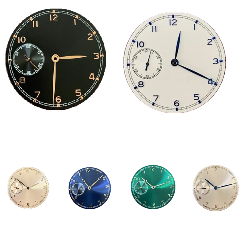 Color Option 0.4mm Ultra Thin 37mm Watch Dial With Hands for ETA 6497 ST3600 Movement Replacement Accessories 7 Colors Optional