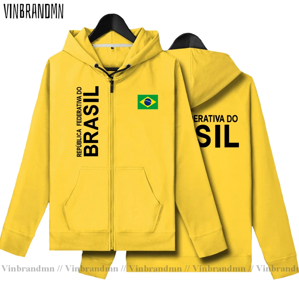 

Brazil Brasil BRA Brazilian BR men zipper fleeces hoodies winter jerseys men jackets and nation clothes country sweatshirt coat