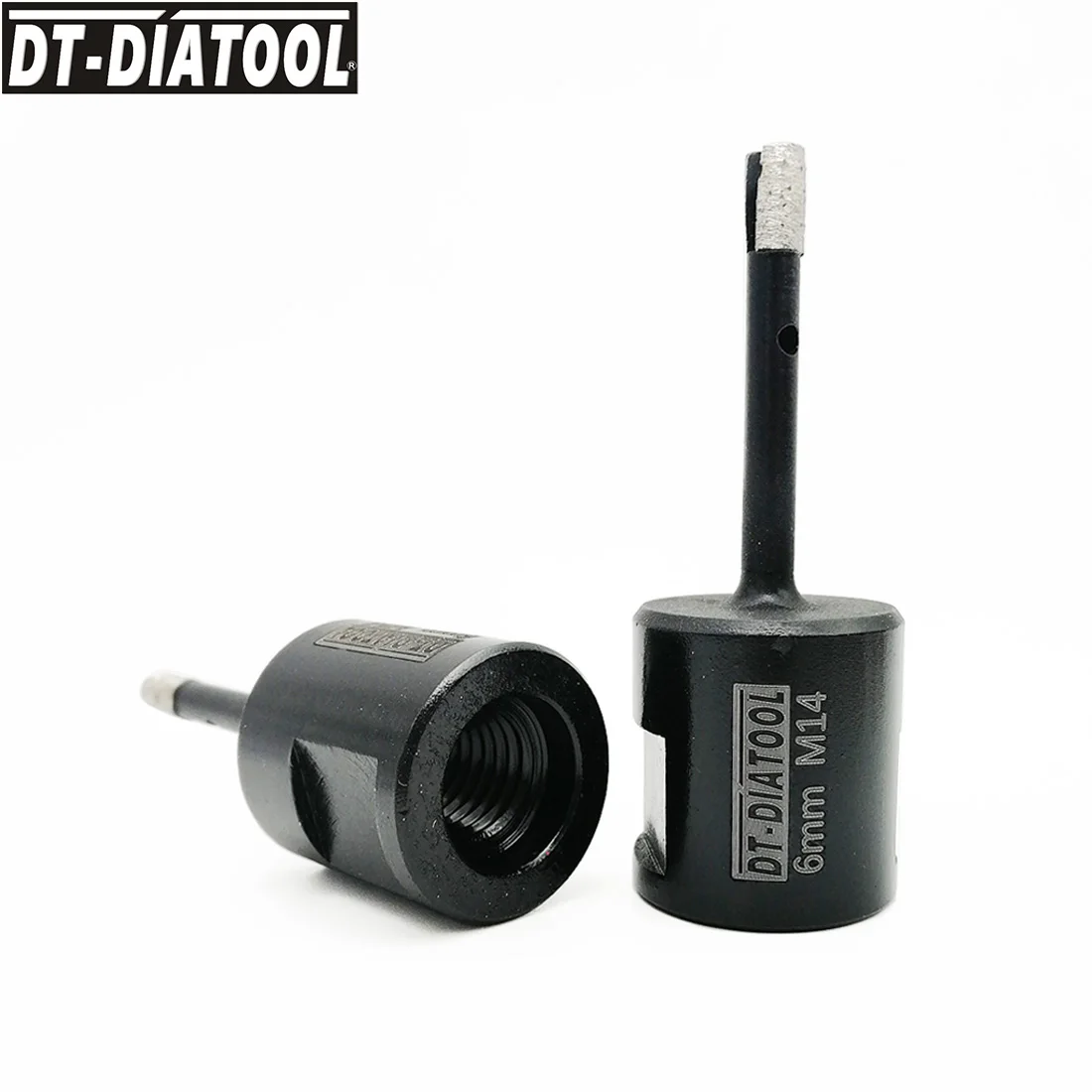 DT-DIATOOL 2pcs 6mm+8mm M14 Diamond Wet Welded Solid Segments Drilling Core Bits Drill Bits Hole Saw For Granite Stone  Marble