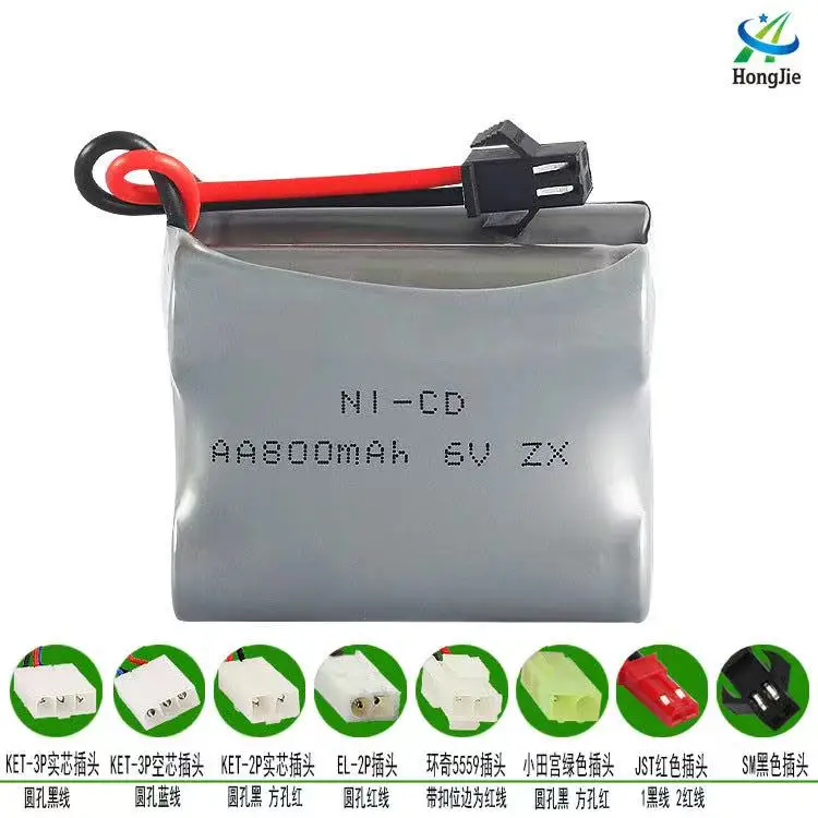 Factory pin 6 v 800 mah nickel cadmium rechargeable battery pack 2877 3831 remote control boat spot 5 AA batteries