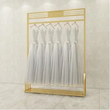 

White clothing display wedding dress rack high-end clothes rack photo studio dress cheongsam women's clothing store shelf