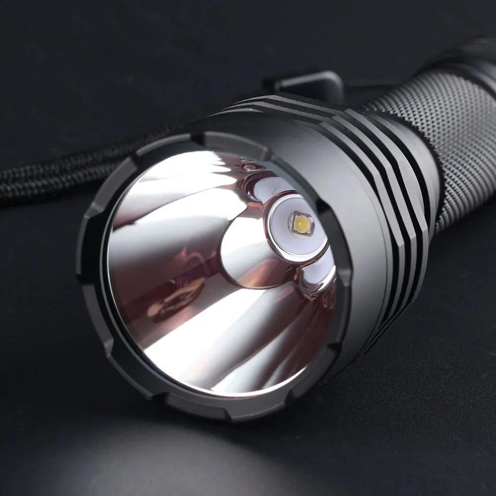 Convoy C8+ with LH351D 519A, 18650 flashlight,Ra 90,DTP copper plate,ar-coated glass lens,with 18650 lithium battery 12groups