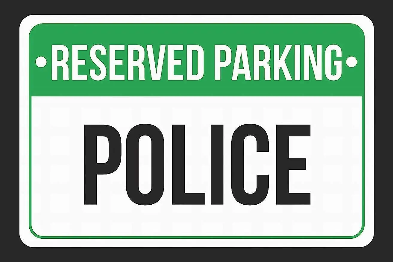 

New Aluminum Metal Sign Reserved Parking Patients Print White and Black 8x12 Inch