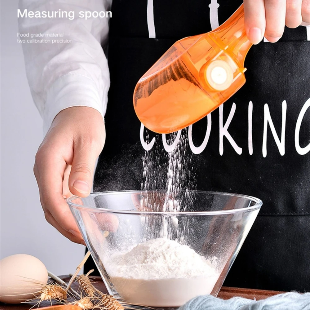 1Pc Kitchen Home Adjustable Measuring Spoon With Scale Baking Cooking Quantitative Spoon With Scale Magnetic Measuring Spoon