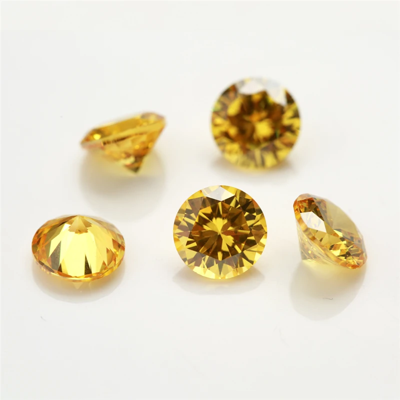 1~12mm 5A Runde Lose Zirkonia-Steine Weiß Goldgelb Rosa Granat Meeresblau Mix 5 Farben CZ Edelsteine für Schmuckherstellung – Detail 12