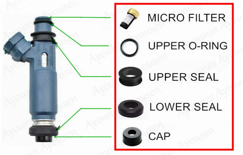 New (20 Pieces) Fuel Injector Repair Kits For Part 23250-50040 2325050040