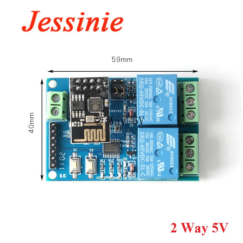 Moduł przekaźnikowy WiFi ESP8266 ESP-01 5V 12V 1 2 4-kanałowy Inteligentny Dom Zdalne Sterowanie Przełącznikiem Moduł Bezprzewodowy WiFi ESP01 Sterowanie przez Aplikację w Telefonie — zdjęcie 4