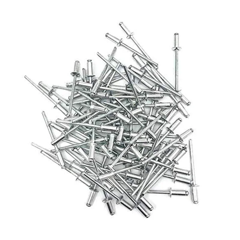 385Pcs อลูมิเนียมโดมหัวตาบอด Pop Rivets M3.2 M4ชุด Rivets เล็บเปิด Blind Rivets สำหรับเฟอร์นิเจอร์รถเครื่องบิน