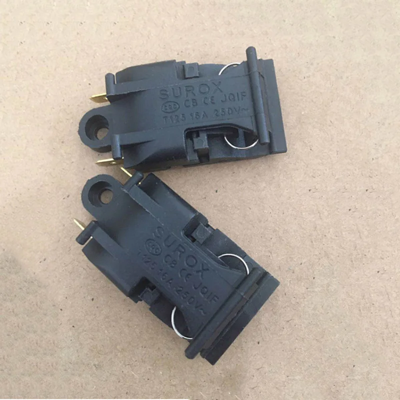 2pcs Thermostat Switch T125 250V 16A Steam Electric Kettle Parts  20 degree black High Power 46*21mm
