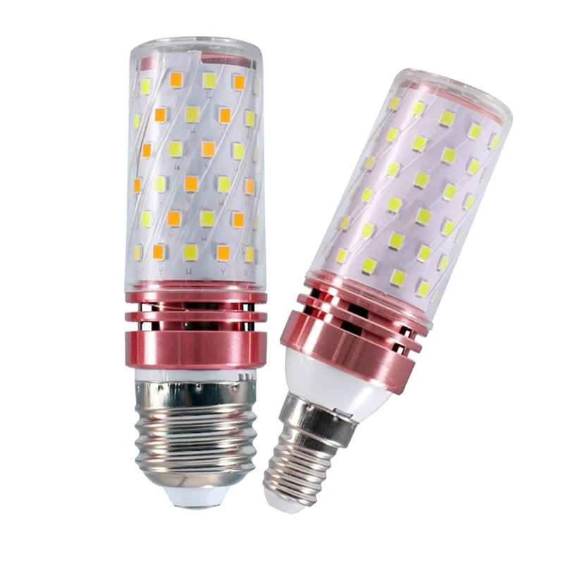 220V E27 E14 LED Corn Bulbs 12W 16W Candelabra LED Light Bulb Red Bllue Green Yellow Purple Small Screw Lamp Bulbs For Home