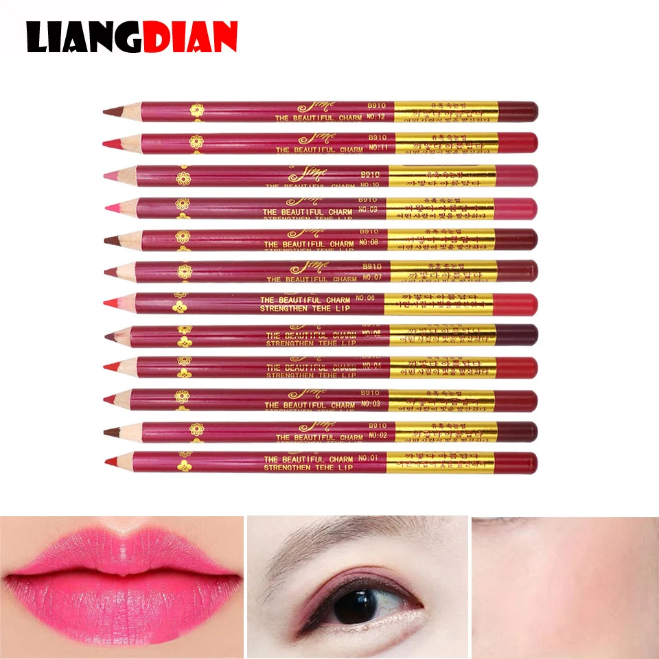 1PC Waterproof Matte Lip Line Pen For Lips Eyeliner Blush Makeup Longlasting Tattoo Lipstick Sketch Dye Tint Liner Pencil