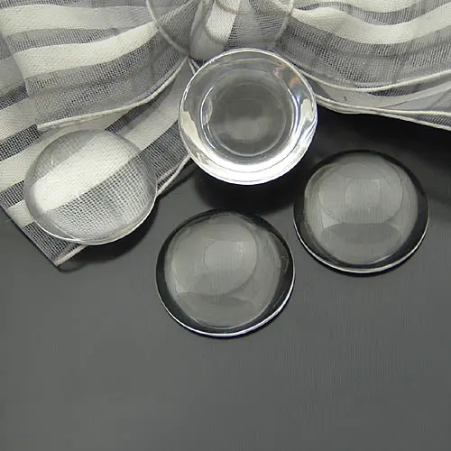 Wholesale Diameter 8mm to 50mm Round domed Clear Glass Cabochons Flat bottom beads Diy Jewelry Findings Accessories (JM3592)
