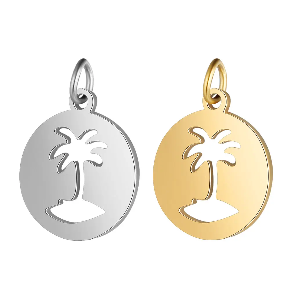 5pcs/lot Stainless Steel Golden World Map diy Jewelry Making Charm Wholesale Palm Sun Heart Necklace Pendant Bracelet Charms