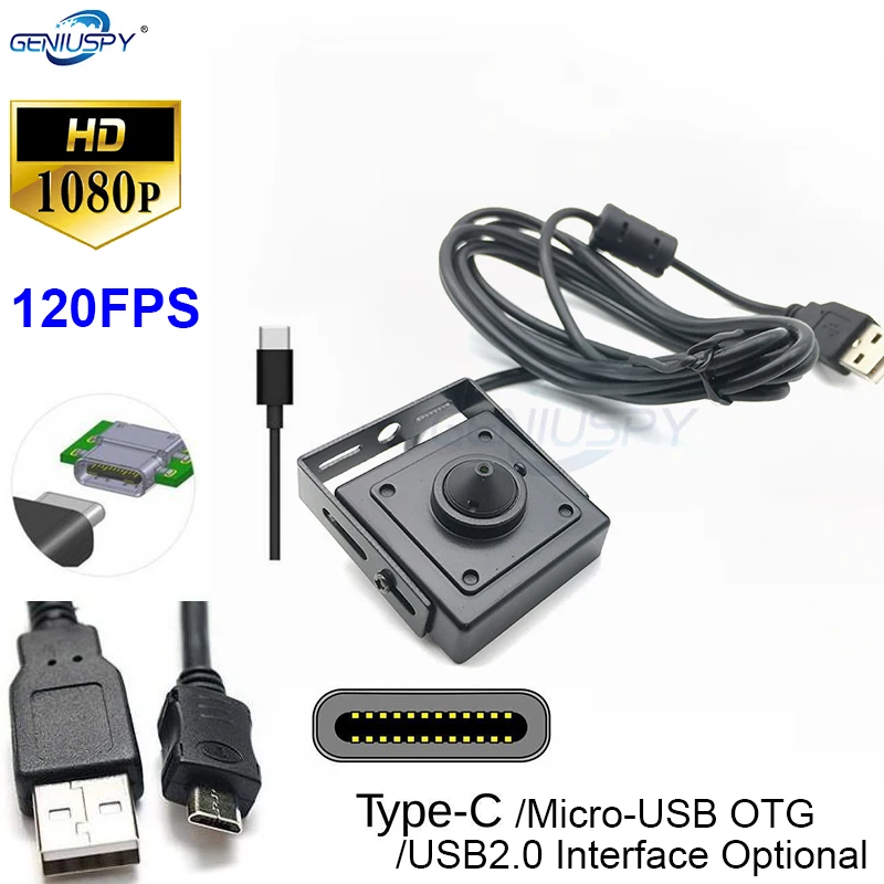 34*34mm Size High Frame Rate 2M pixels 1080P CMOS OV2710 Pin hole Micro USB Camera 120fps For Android TV Box &ATM Machine