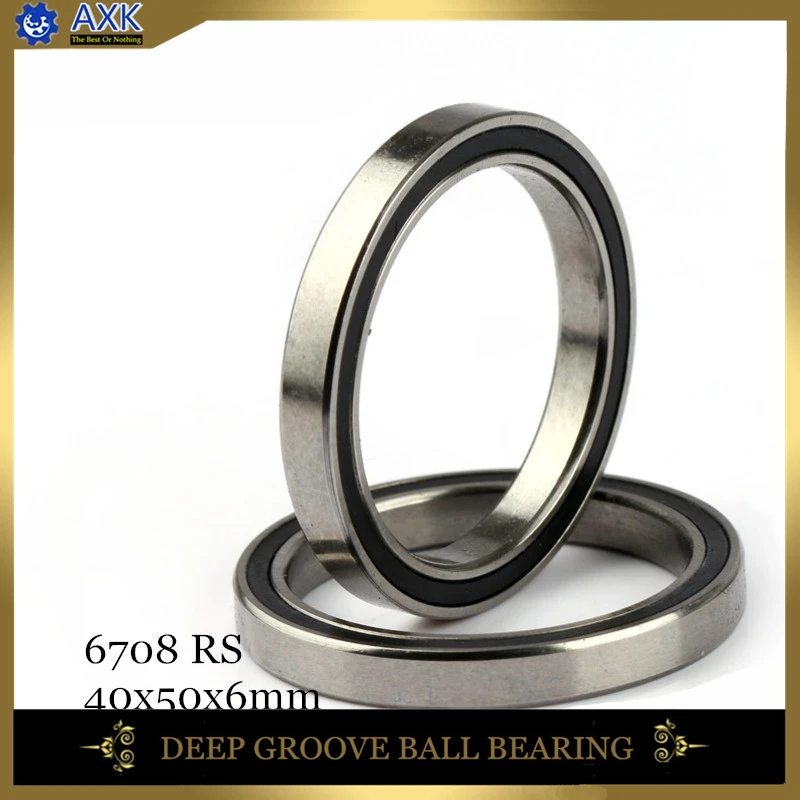 6708 2RS Bearing 40*50*6 mm ( 4 PCS ) ABEC-1 Slim Thin Section 61708RS 6708 RS Ball Bearings 6708RS