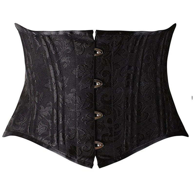 

Waist Trainer 24 Steel Bone Gothic Corset Women Sexy Underbust Corset and Modeling Strap Body Shaper Girdles Slimming Belt