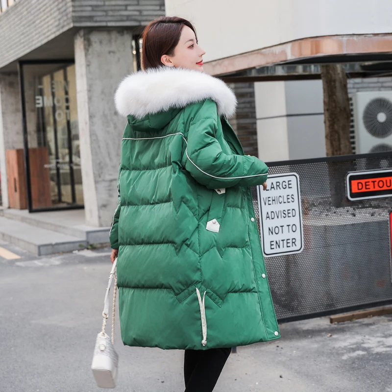 Winter Clothes 2019 Korean Long Thick Warm Duck Down Coat Female Real Fox Fur Hooded Down Parkas Ladies Outerwear LW2389