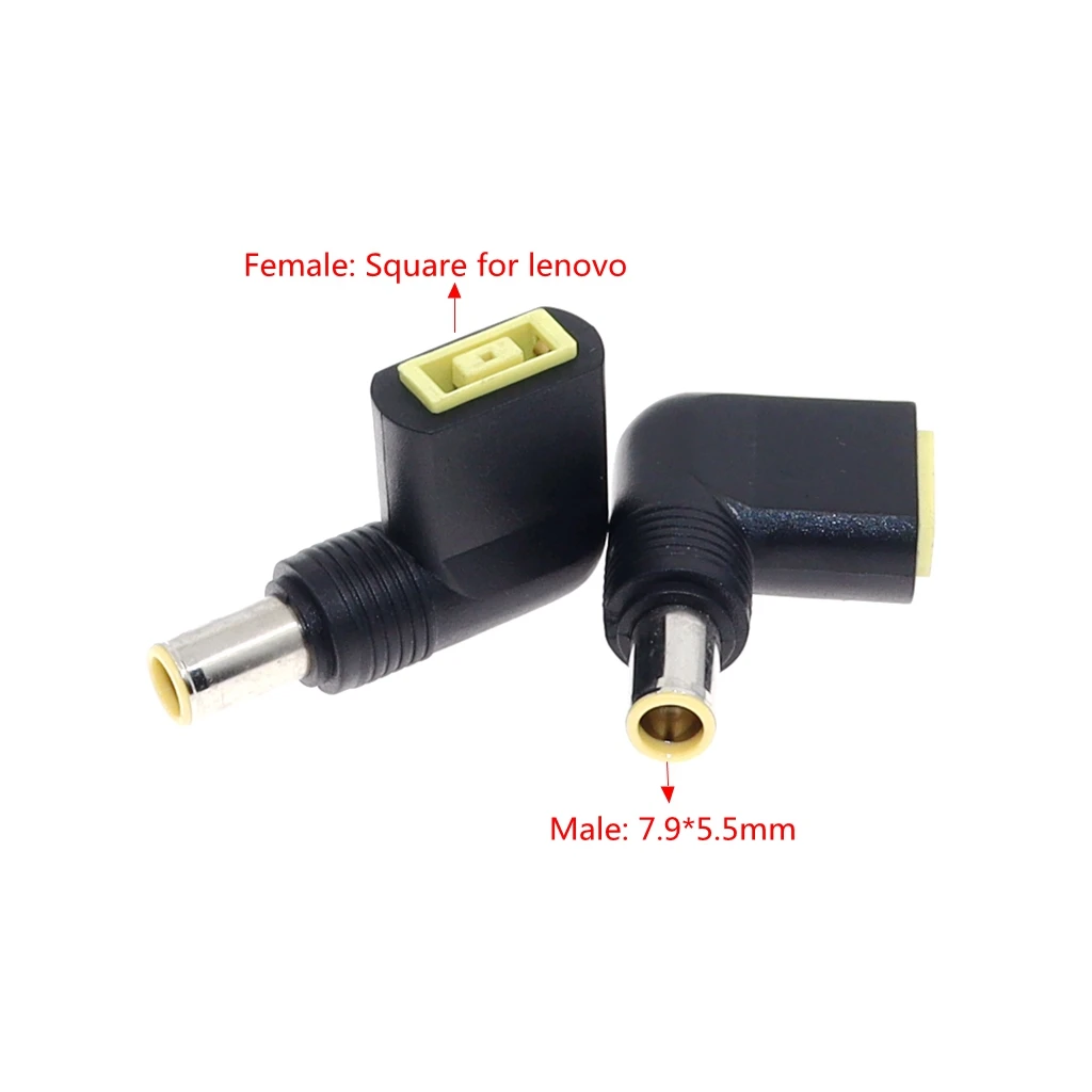 Laptop DC Jack Plug Adapter Square Female to 7.9x5.5mm Male Power Connector for Lenovo T400 T410 T420 T430 X200 X201 X220 X230