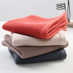 Toalla de mano de algodón con forma de panal para el hogar, paño de limpieza de cocina, absorbente, transpirable, suave, para lavado de cara