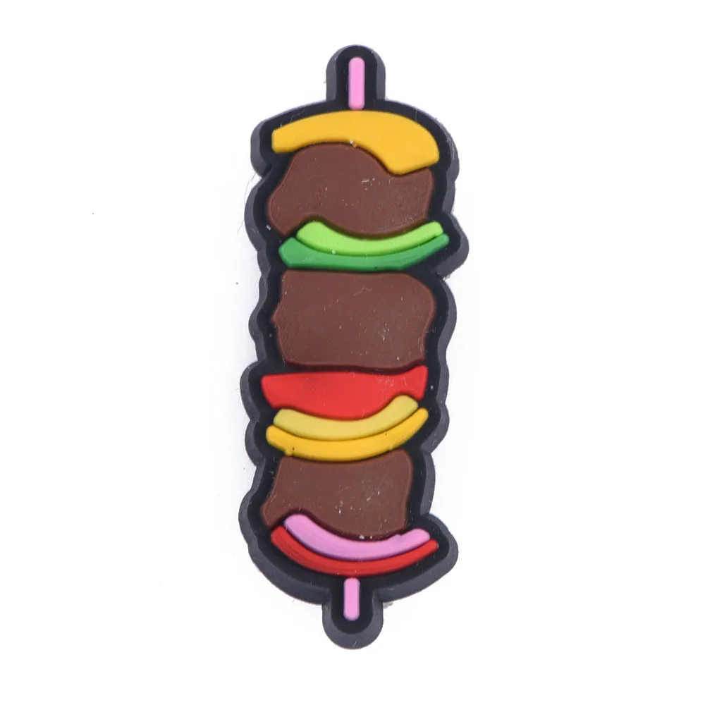 Kawaii Cooking QueTool Pot Chopping nights Shoe Charms, Cartoon Mexican BBQ Brush, IsotKnife Meal Shoe Decorations, Kids Gifts