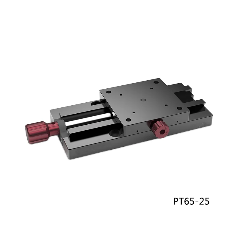 Imagem -02 - Direct Drive Manual Linear Stage Mesa Deslizante de Ajuste Fino Dimensional Groove de Cauda de Pombal Série Pt65