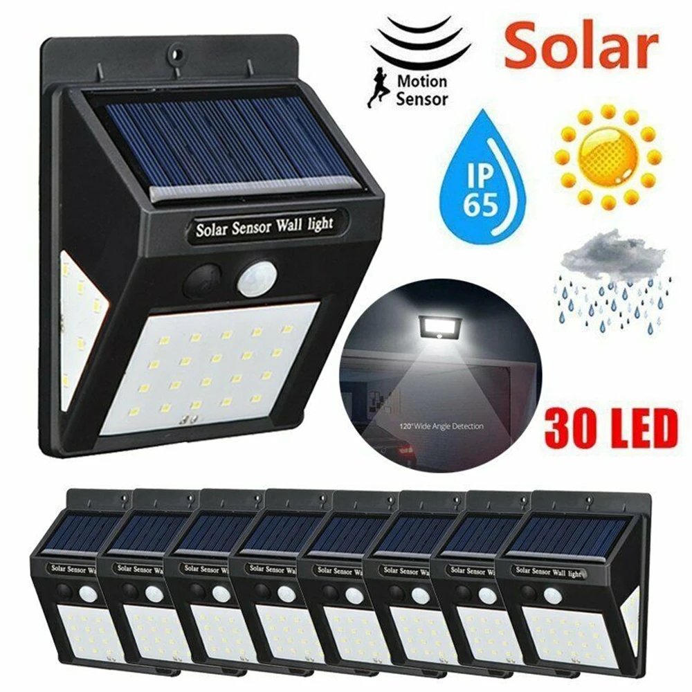 

Solar Wall Light Cold Warm LED Outdoor Solar Lamp Wall Fence Stair Pathway Yard Security Solar LED Outdoor Wall Lights