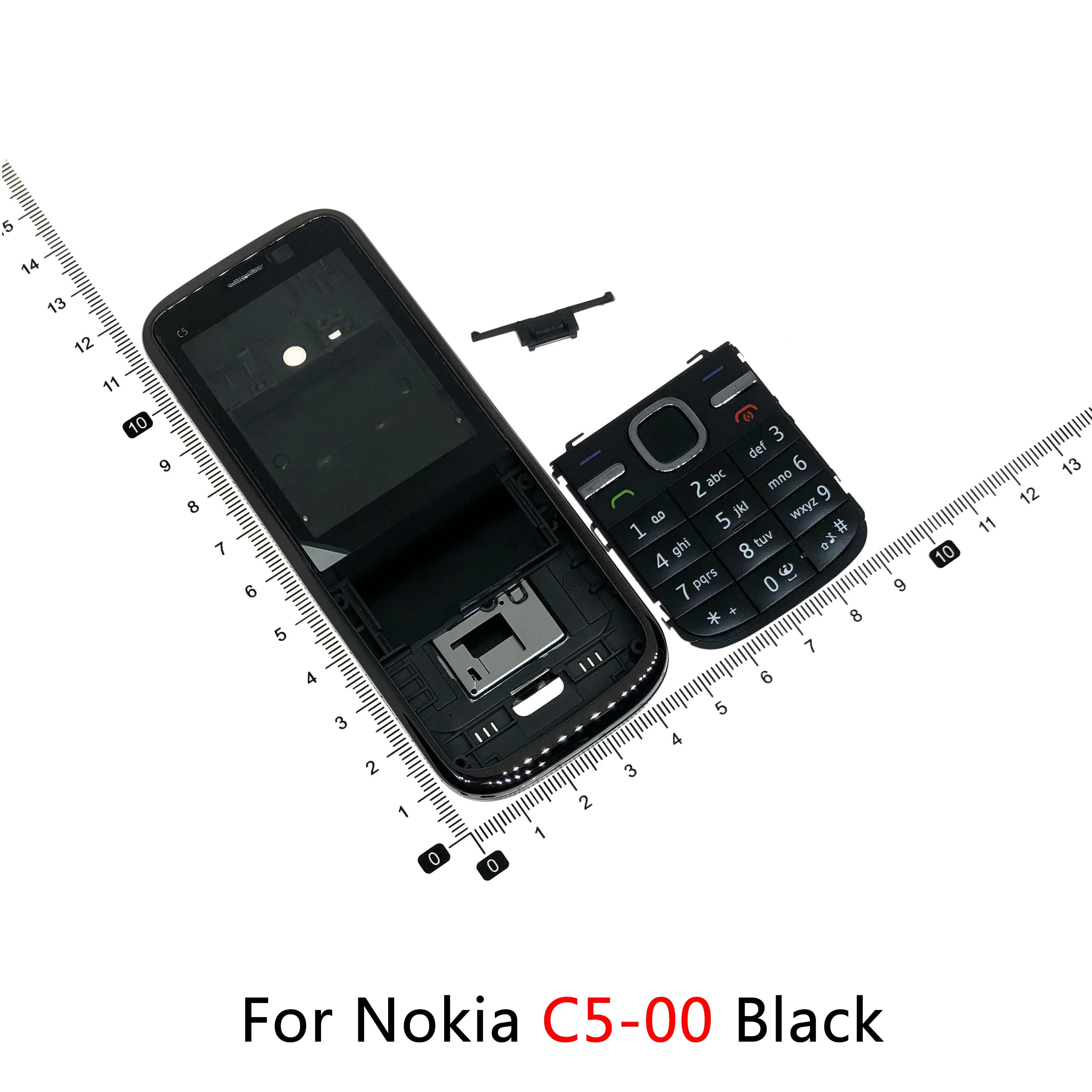 Complete front cover keyboard For Nokia 6300 C3 C3-00 C5 C5-00 6303 battery back cover High quality housing case Keypad