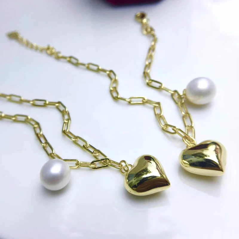 

Fashion Heart Design Bracelet Mounting For Pearl S925 Silver Bracelet Accessory