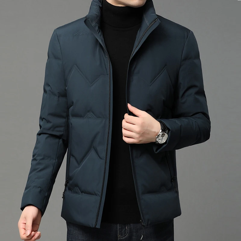 Pop High Quality Grey Duck Down Coats Men Winter Warm Coats Fashion Casual Style Down Jacktes White Black Mens Clothing Nice