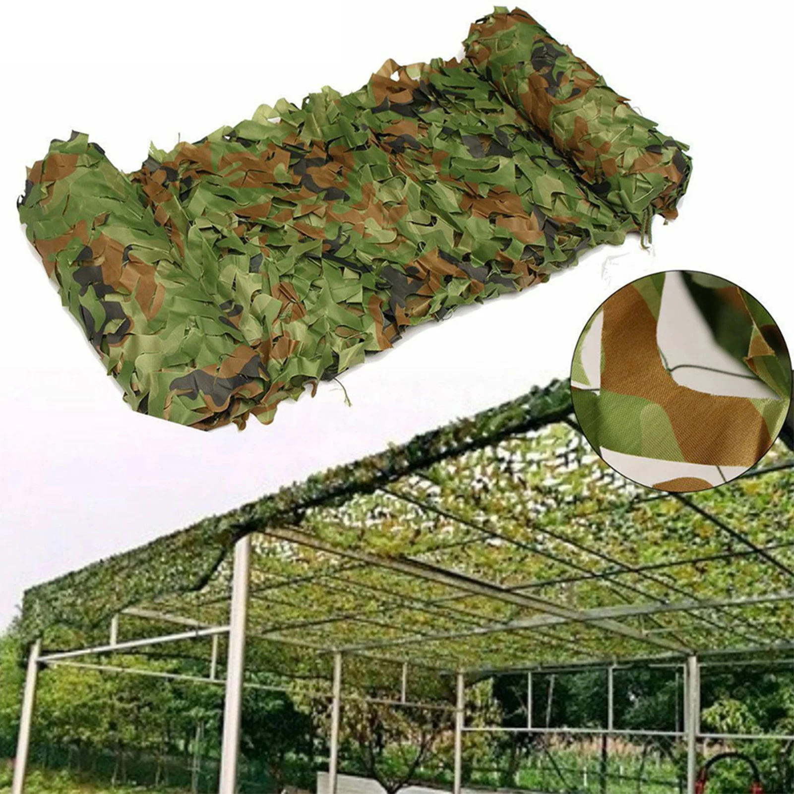 Woodland Reinforced Camouflage Net Military Hunting Jungle For Pergola Gazebo Mesh Hide Garden Shade Outdoor Awning Cover