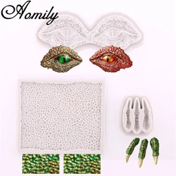 Aomily Dinosaur Monster Eyes Paw Silicone Cake Mold Chocolate Jelly Candy Bakeware Mold DIY Pastry Soap Mould Party Baking Tool