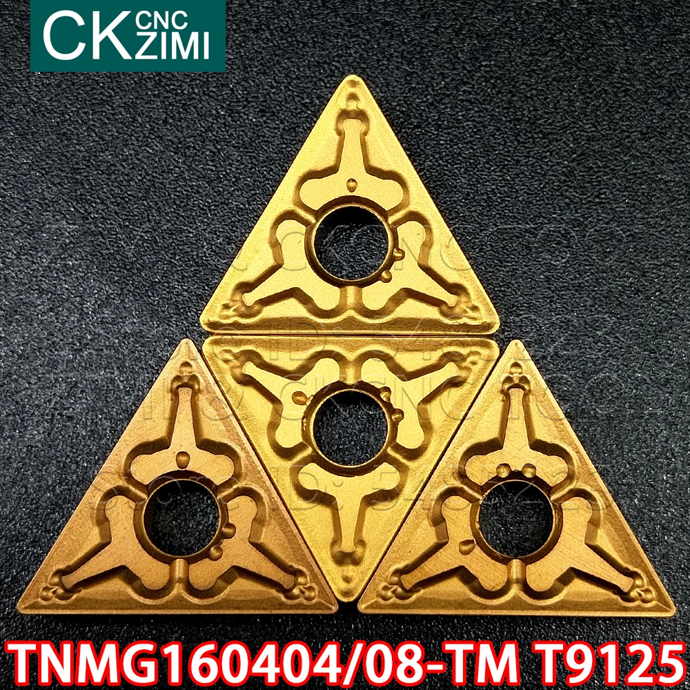 10 قطعة TNMG160404-TM T9125 TNMG160408-TM T9125 كربيد إدراج الخارجية تحول إدراج أدوات مخرطة معدنية باستخدام الحاسب الآلي أدوات TNMG للصلب
