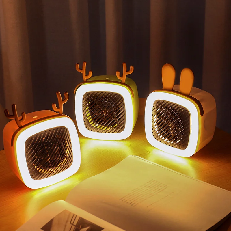 Mini Heater Fan Met Led Licht Energiebesparende Huishoudelijke Kantoor Persoonlijke Verwarming Kachel Radiator Ptc Keramische Warmer Winter QN68