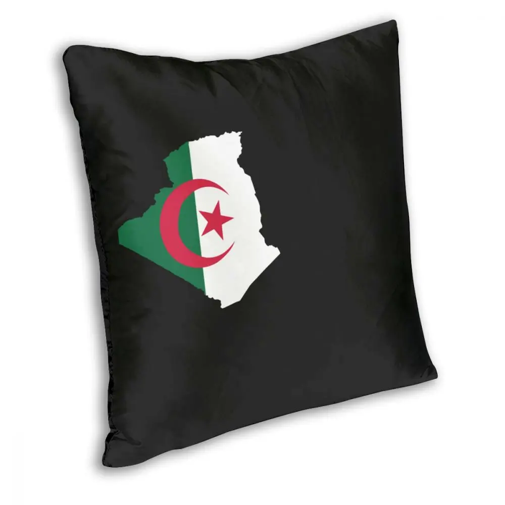 Algeria Map Flag Face Square Pillow Case Polyester Decorative Pillow Casual Cushion Covers