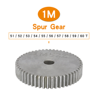 1 Piece Cylindrical Gear 1M-51/52/53/54/55/56/57/58/59/60T SC45# Carbon Steel Material Gear Wheel For Tranmission Parts