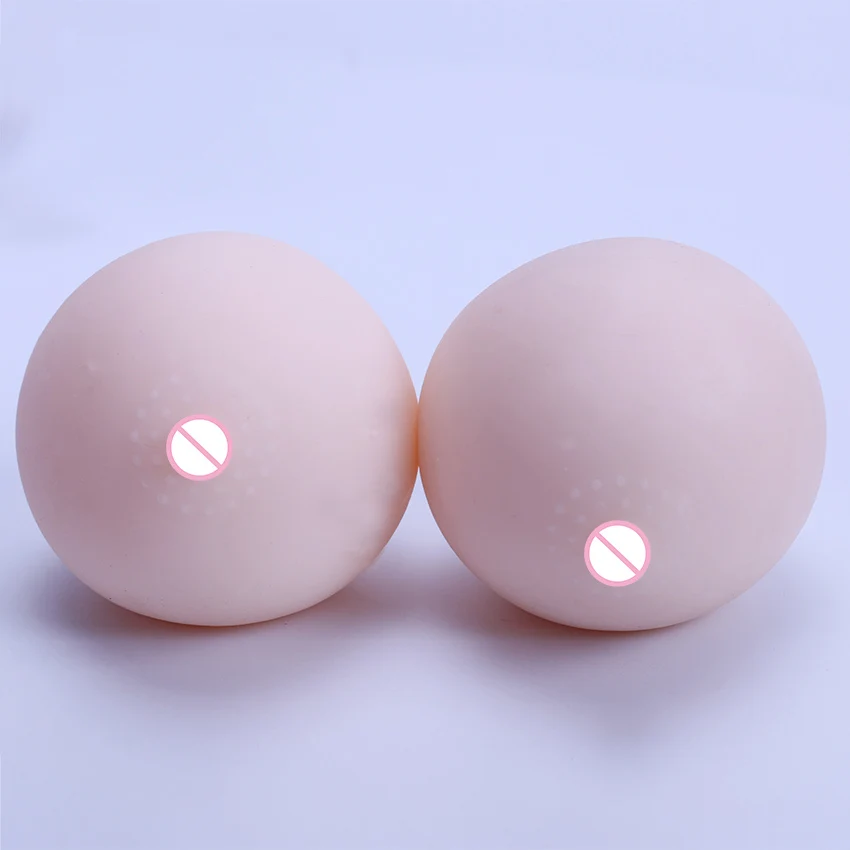 12*11cm Soft Big Breast Ball Men Sex Toys Portable 3D Female Mold Rubber Massager Nipple Touch Male Masturbation Adult With Box