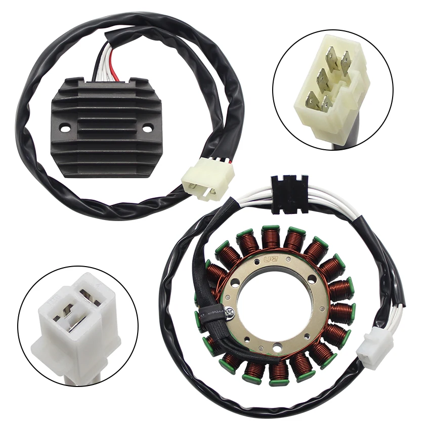 For Yamaha XVS650 Drag Star XVS650A XVS650AT Silverado 5KP-81960-00 4VR-81410-00 Motorcycle Stator Coil& Regulator Rectifier