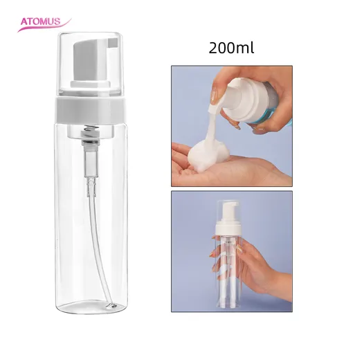 Imagen 2 del producto ATOMUS 1 unidad 2 uds 200ML dispensador de espuma de plástico recargable reutilizable portátil para viaje contenedor de líquidos botella pulverizadora herramienta de fabricación