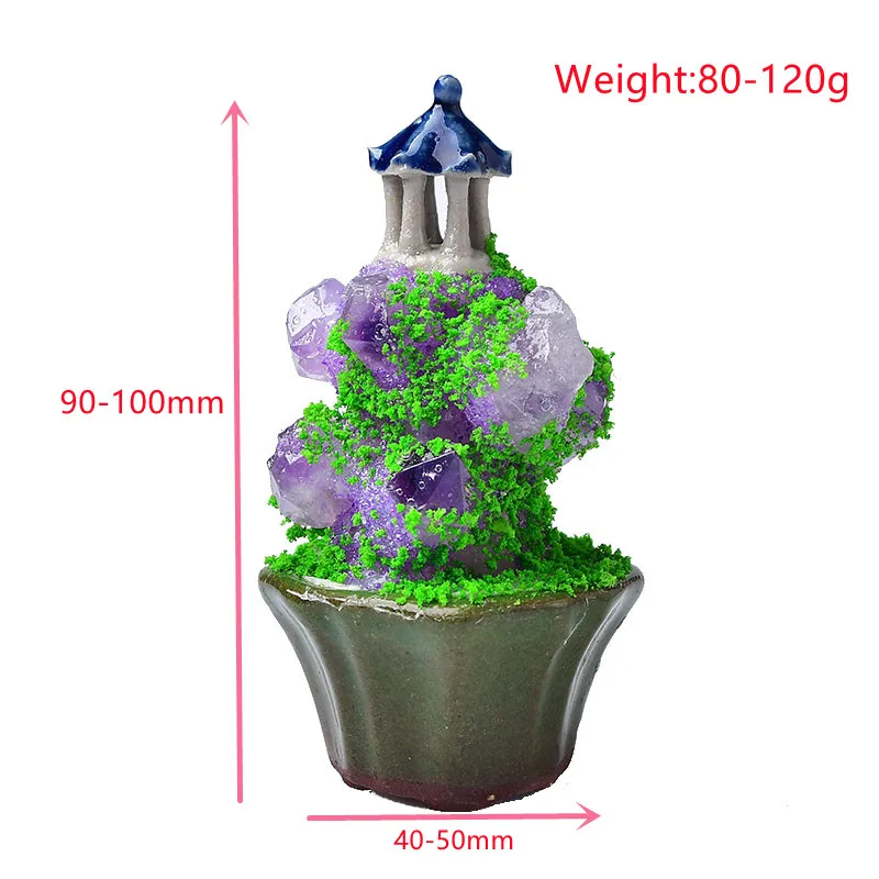 1PC Natural Amethyst Decoration Crystal Quartz Mineral Ornaments Hand Made Home Decoration Lawn Healing Pavilion Decorate view 6