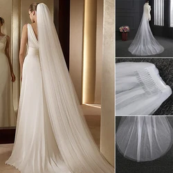 Bridal Long Tailed Veils Multi-Layer with Hair Comb Elegant Exquisite Soft Tulle Bridal Hair Accessories wedding accessories