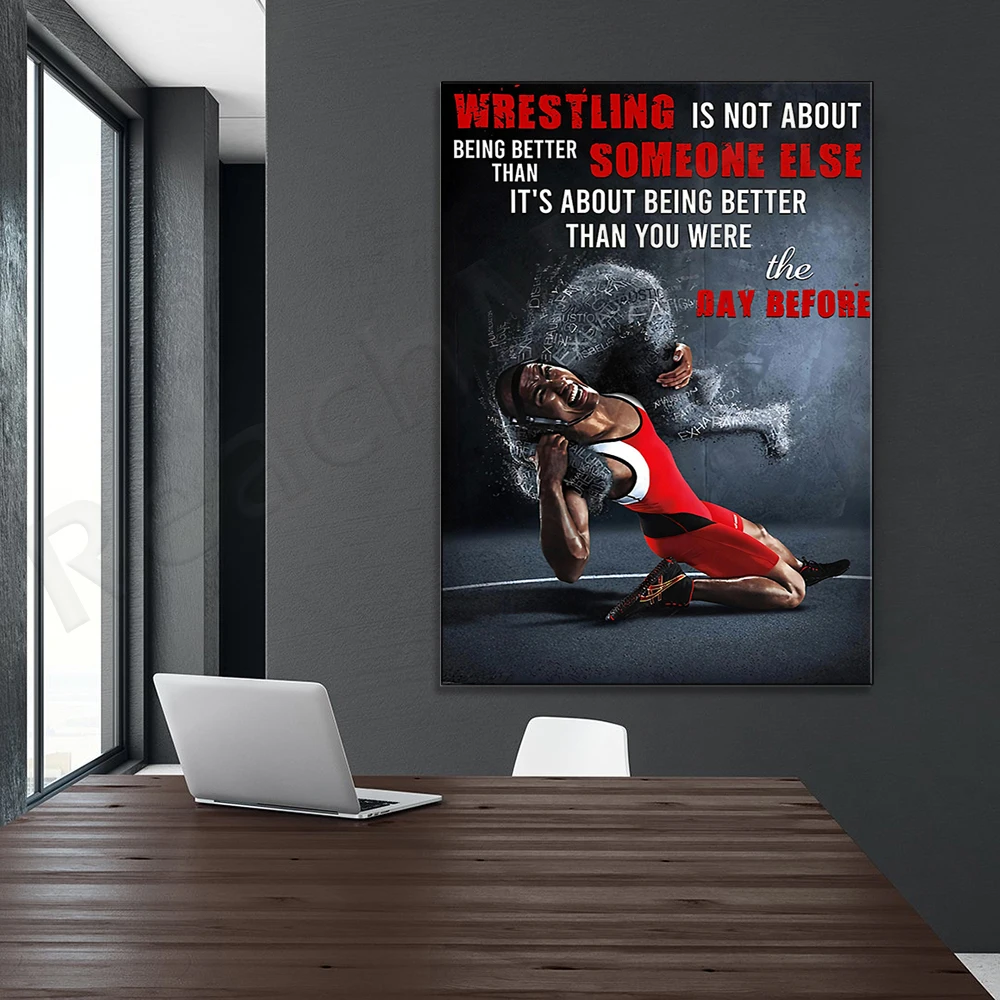 Wrestling Poster/ Fighting Martial Arts Poster/Wrestler Room Decor/Wrestling Art