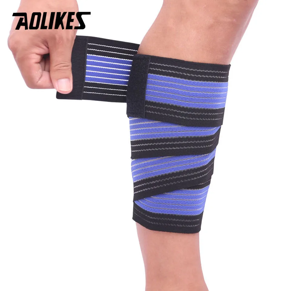 AOLIKES 1Pcs 90*7.5cm Elastic Bandage Sport Knee Support Strap Knee Pads Protector Band Joelheira Ankle Leg Wrist Wrap A-1535