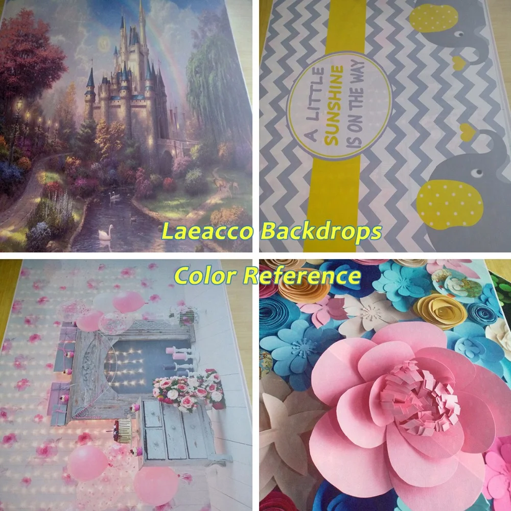 Laeacco Hoạt Hình Nàng Tiên Cá Vảy Cá Ngọc Trai Tường Chân Dung Cảnh Chụp Ảnh Em Bé Phông Nền Chụp Ảnh Nền Cho Studio Ảnh