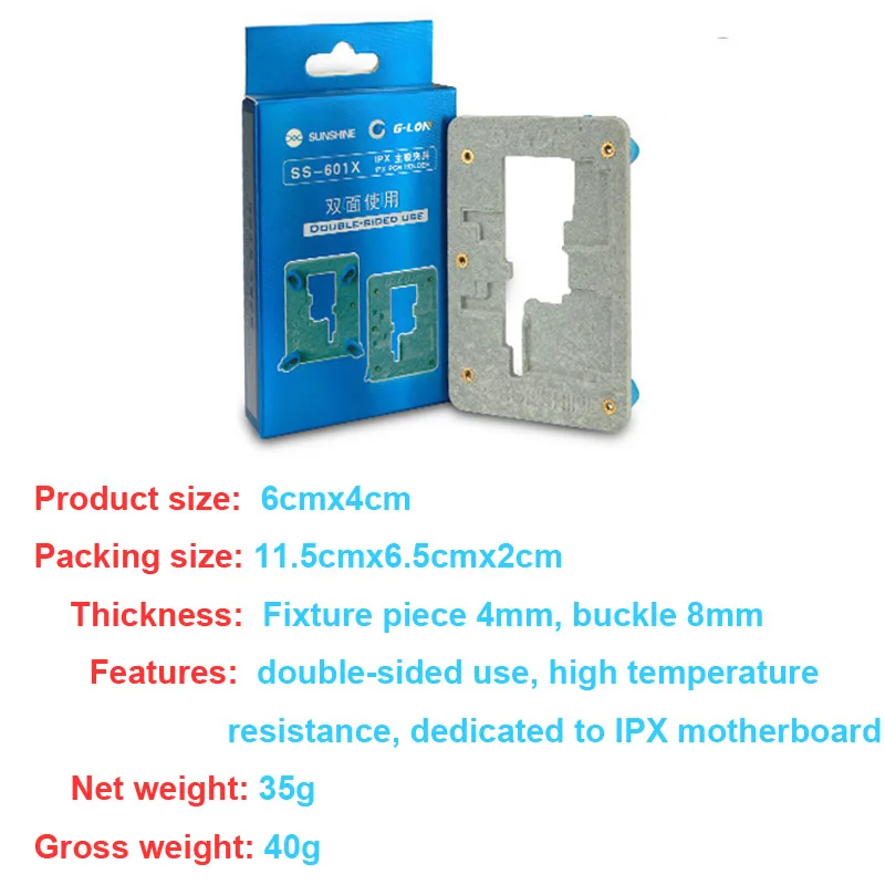 Para o telefone x suporte do pwb SS-601X de alta temperatura resistência com 4 climp fixo doubile lado uso mainboard dispositivo elétrico